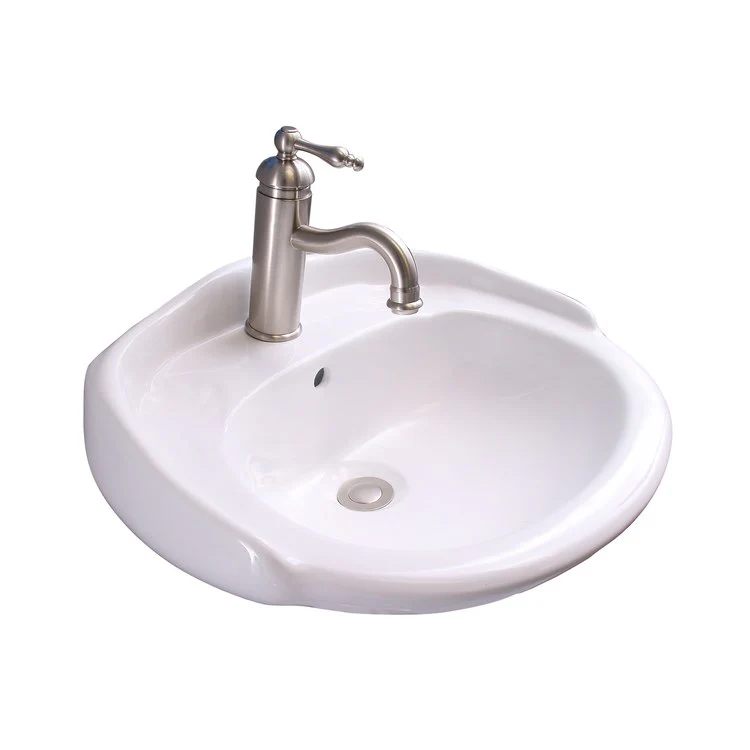 Lavatory Sink Arianne Wall Hung with Overflow 18 Inch White - Frankwebs