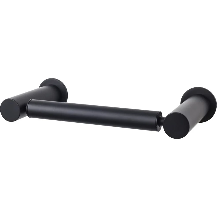 Toilet Paper Holder Hopewell Single Flat Black Zinc Alloy 6-3/4 Inch 3-5/8 Inch Wall Mount - Frankwebs