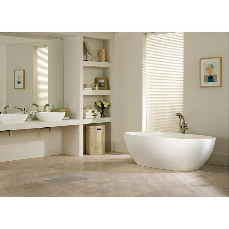 Freestanding Tub Barcelona 70 x 34 Inch Overflow Center Drain Standard White Gloss Oval - Frankwebs
