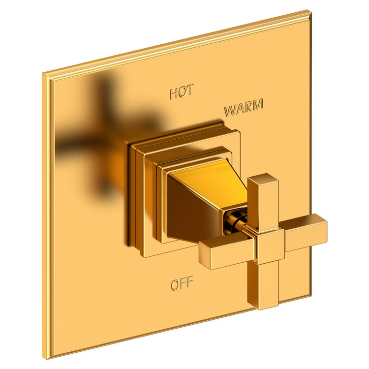 Pressure Balance Valve Trim Malvina Square 1 Cross Polished Chrome ADA Depth 4 Inch - Frankwebs