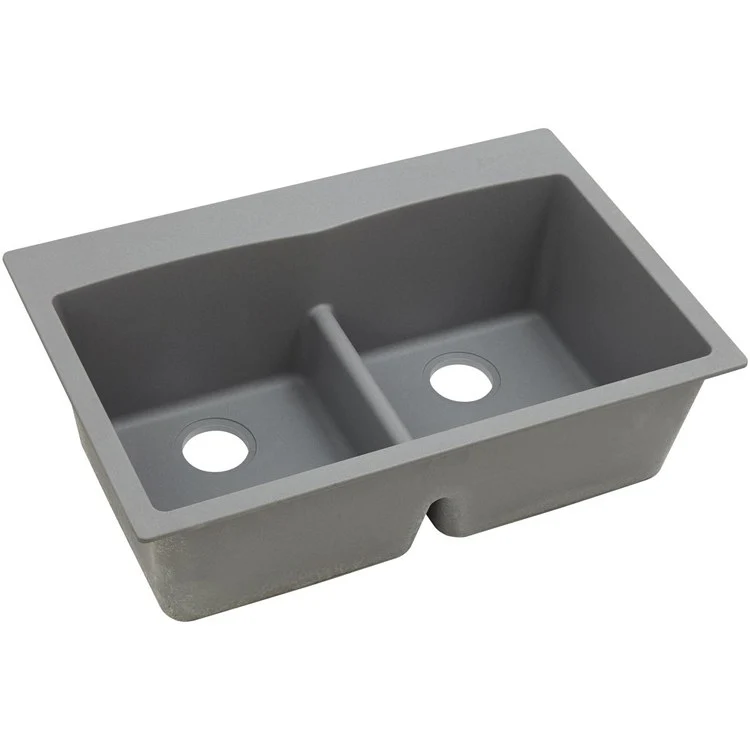 Kitchen Sink Quartz Classic 33 x 22 Inch Double Bowl Equal with Aqua Divide Bisque Drop-In - Frankwebs