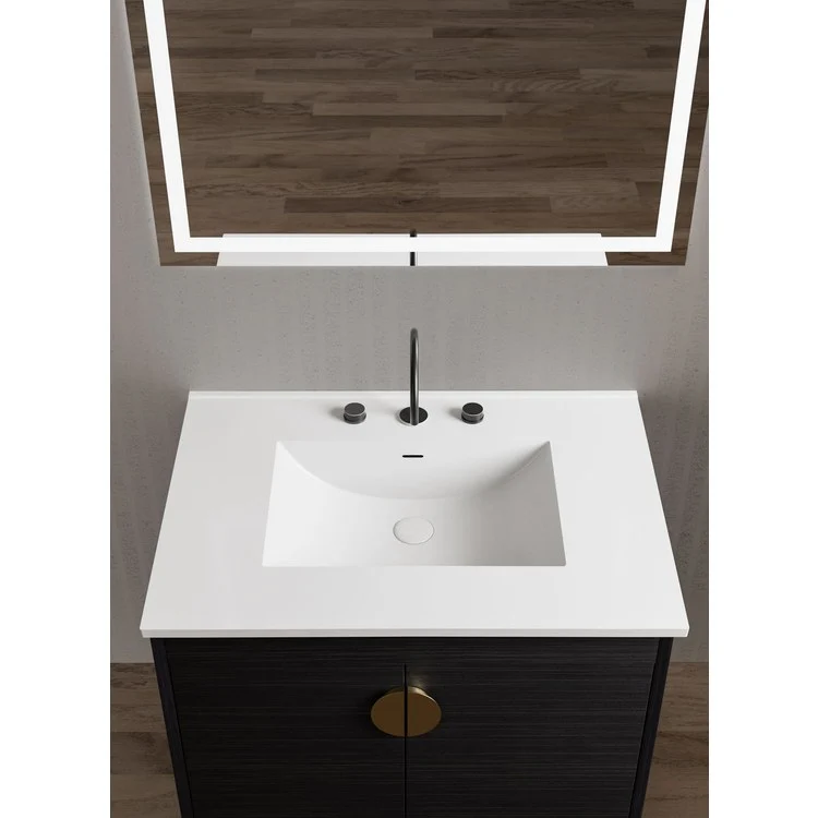 Vanity Top Ceramic Top Centerset 31 x 22 Inch White 8 Inch Spread Ceramic 3 Hole 1-4/5 Centimeter - Frankwebs