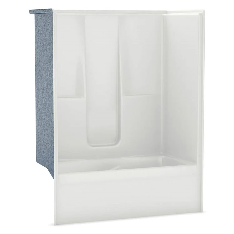 Tub and Shower Module 60 x 33 x 77 Inch AcrylX Left Hand White - Frankwebs