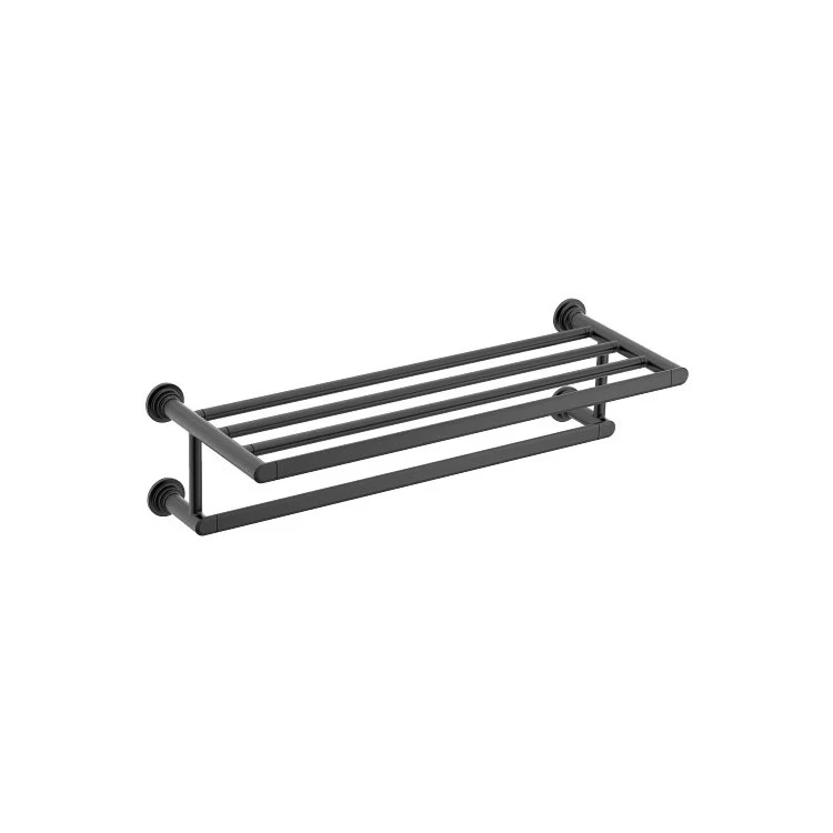 Towel Shelf Greenfield Matte Black 24 Inch Zinc - Frankwebs