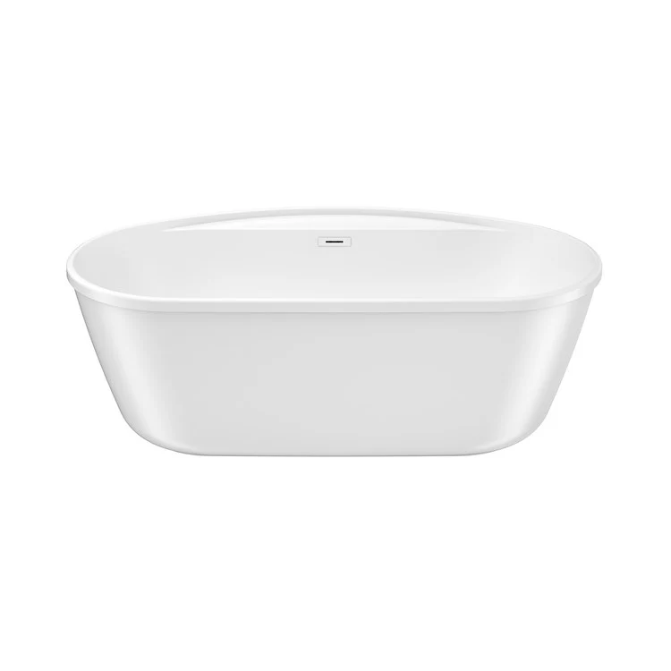 Freestanding Tub Eldora 64 x 34 x 23 Inch 2 Piece Center Drain White Oval - Frankwebs