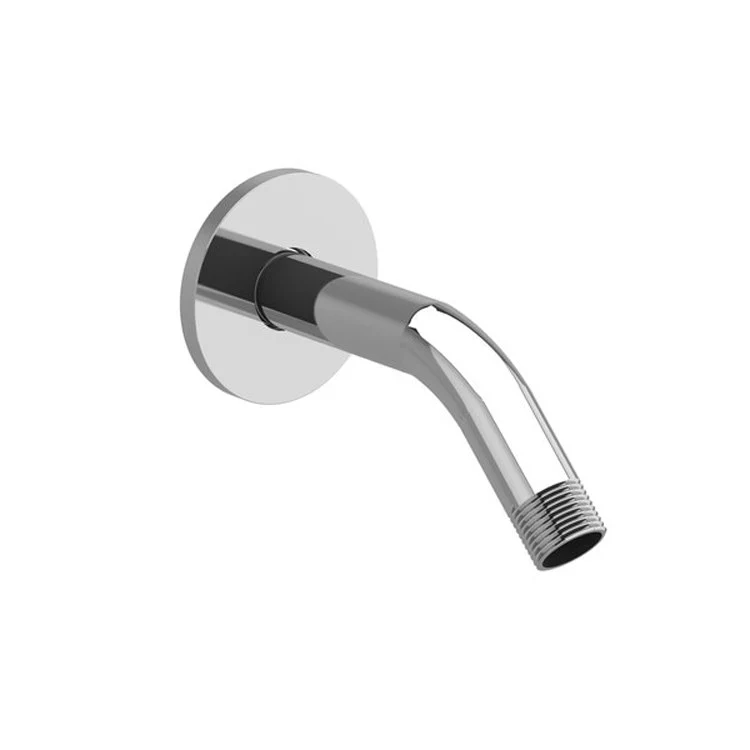 Shower Arm with Round Escutcheon and Round Flange Chrome 6 Inch 5-1/4 Inch 1/2 Inch Inlet MNPT Brass Downward Bend Wall Mount - Frankwebs