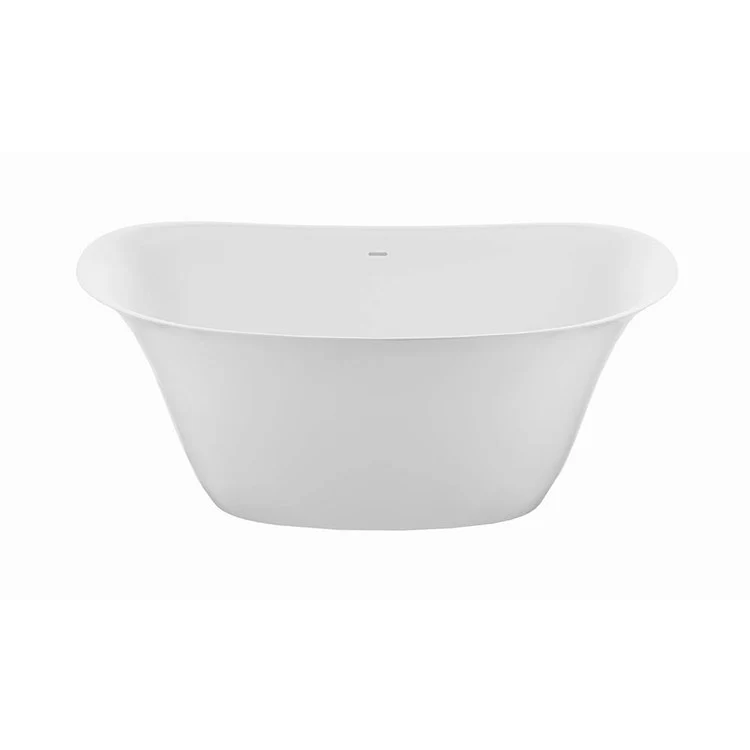 Air Tub Maricela 72 x 32 Inch Freestanding Center Drain Matte White Oval - Frankwebs