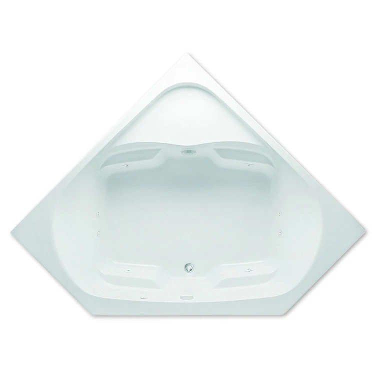 Whirlpool Tub Front Drain White Corner 6 Jet 90 Gallons 60 x 60 x 22 Inch - Frankwebs