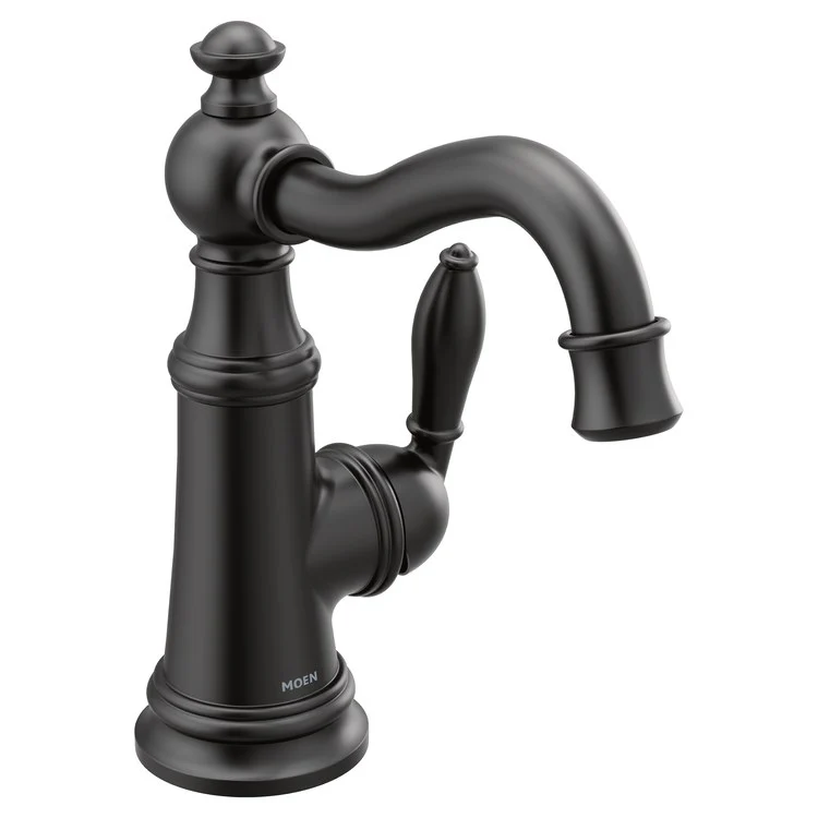 Lavatory Faucet Weymouth 1 Lever ADA Matte Black 1.2 Gallons per Minute High Arc Metal Pop-Up Assembly - Frankwebs