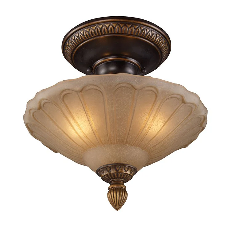 Restoration Three-Light Semi-Flush Mount Ceiling Fixture - Frankwebs