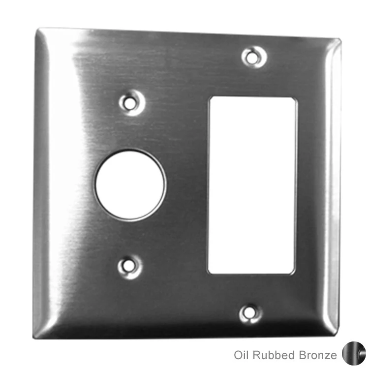 Faceplate Jeeves Double Gang 4-1/2 x 4-1/2 Inch Brushed Stainless for Hardwire Towel Warmer - Frankwebs