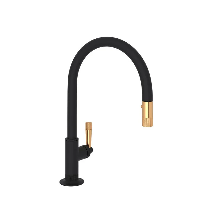 Kitchen Faucet Graceline Pull Down 1 Metal Lever Polished Nickel 9-1/16 Inch Reach 3-7/64 Inch 15-3/64 Inch - Frankwebs