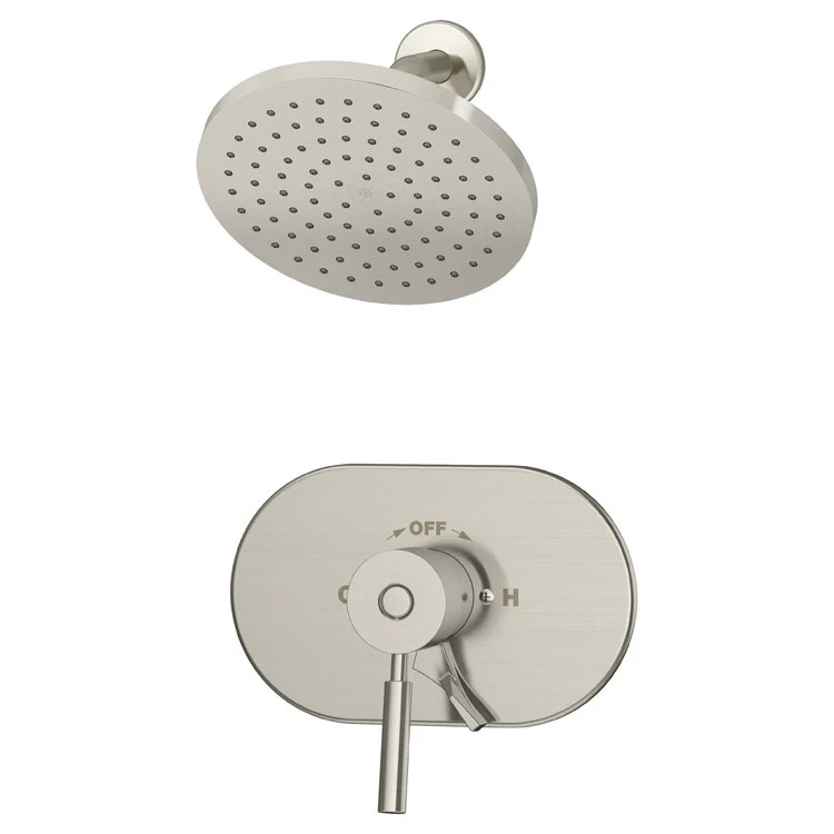 Shower Trim Sereno Oval with Integral Volume Control 2 Lever Polished Chrome ADA 1.5 Gallons per Minute 1 Function Round Showerhead - Frankwebs
