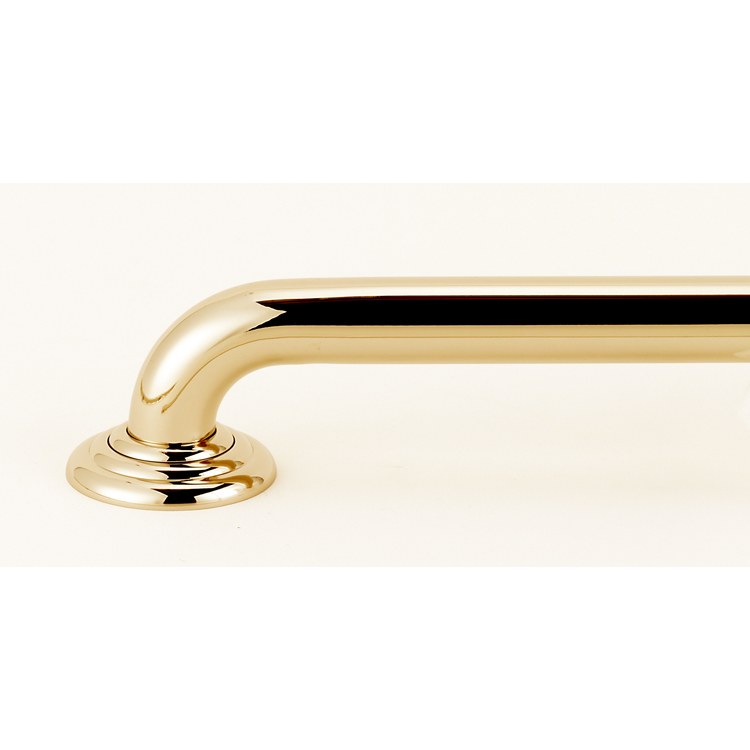 Grab Bar Bracket Embassy Bath Round 3 x 3 Inch Unlacquered Brass - Frankwebs