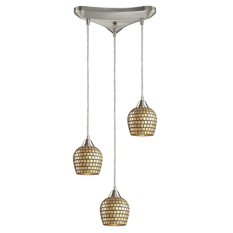 Fusion Three-Light Triangular Pan Pendant - Frankwebs