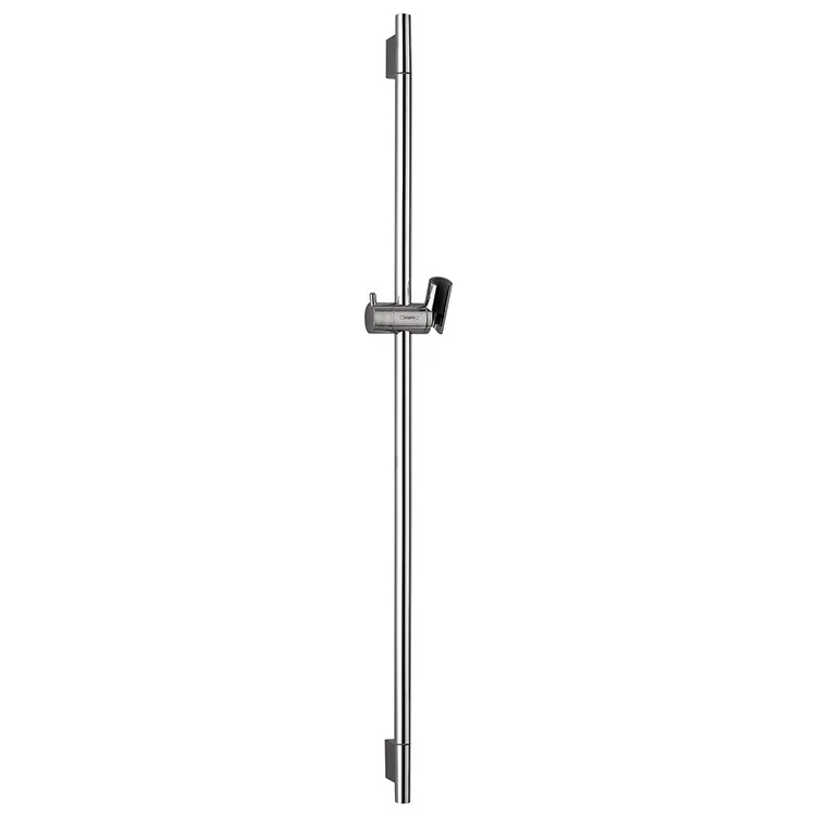 Slide Bar Unica S Adjustable Handshower Holder and 63 Inch Hose 36 Inch Brushed Black Chrome Metal Wall Mount - Frankwebs