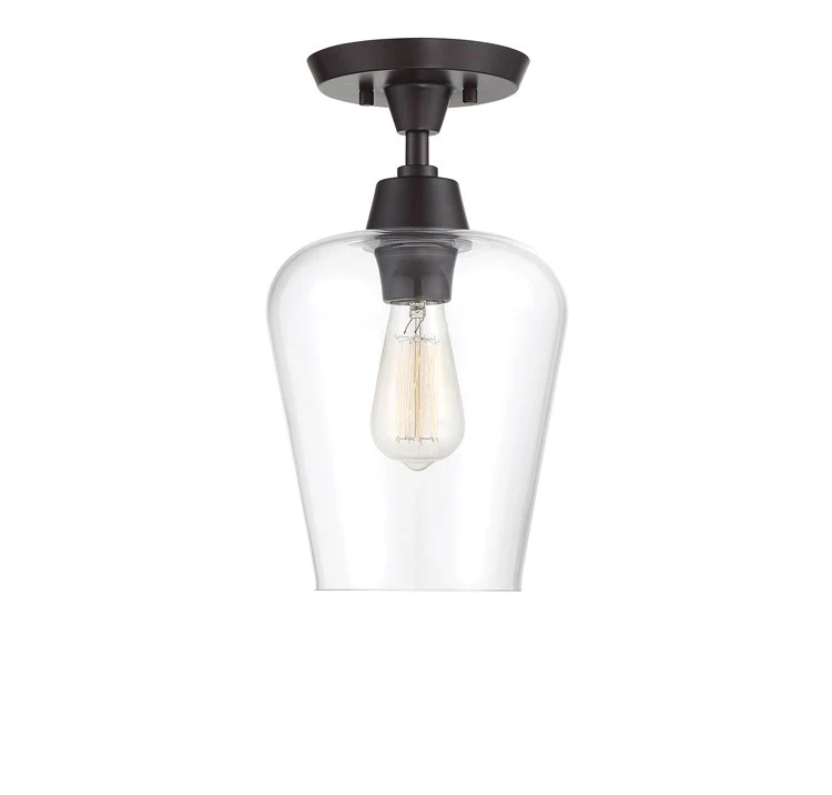 Octave Single-Light Semi-Flush Mount Ceiling Fixture - Frankwebs