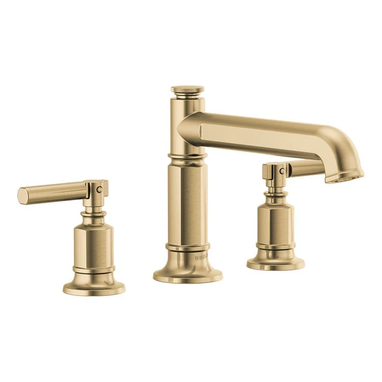 Roman Tub Trim Invari Deck Mount Less Handle Brilliance Luxe Gold WaterSense ADA 9-11/16 Inch Reach - Frankwebs