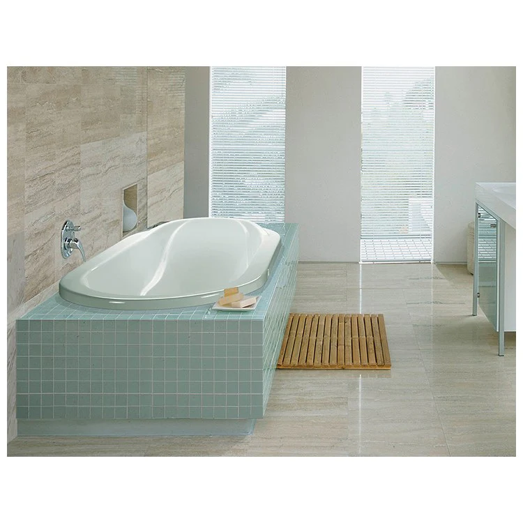 Whirlpool Tub Solitude 72 x 37 Inch Drop-In Whirlpool Left/Right Hand White Oval Acrylic CXL Gallons 71-1/2 Inch - Frankwebs