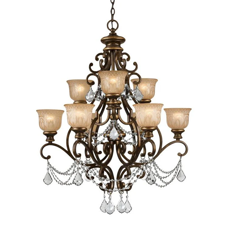 Norwalk Nine-Light Two-Tier Chandelier - Frankwebs