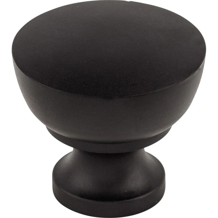 Knob Dakota Bergen Round Flat Black Zinc Alloy 1-1/4 Inch 1-3/16 Inch - Frankwebs