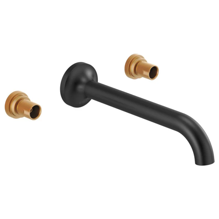 Lavatory Faucet Wall Mount 2 Less Handle ADA WaterSense Matte Black 1.2 Gallons per Minute - Frankwebs