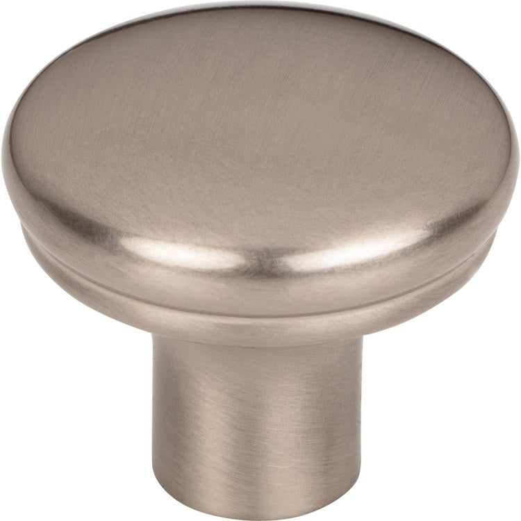 Knob Ellis Julian Round Brushed Satin Nickel Zinc Alloy 1-1/4 Inch - Frankwebs