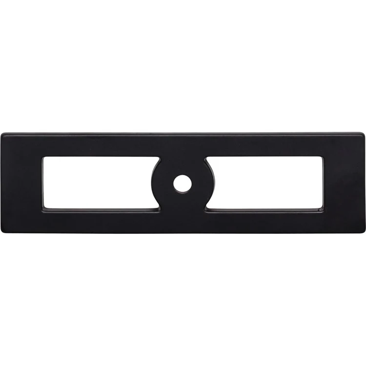 Knob Backplate Lynwood Hollin Rectangle Flat Black 3-3/4 Inch Zinc Alloy - Frankwebs