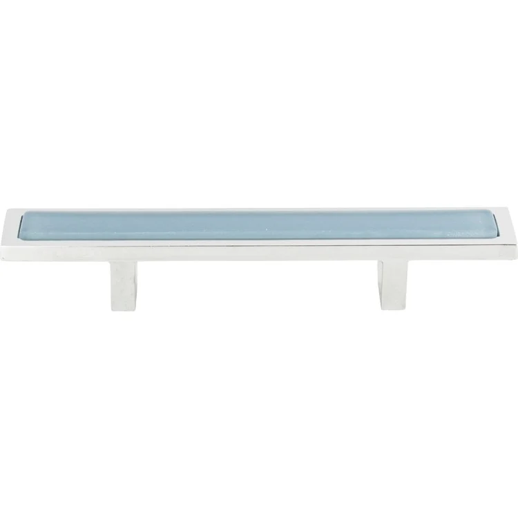 Drawer Pull Atlas Spa Blue Brushed Nickel Zinc Alloy 3 Inch 5-3/4 x 1 Inch - Frankwebs
