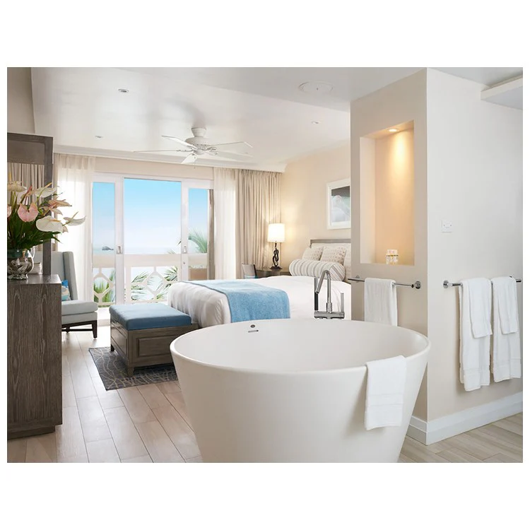 Air Tub Halo 52 x 52 Inch Freestanding Rolled Rim Center Biscuit Matte Round Sculpturestone 121 Gallons 26 Inch - Frankwebs