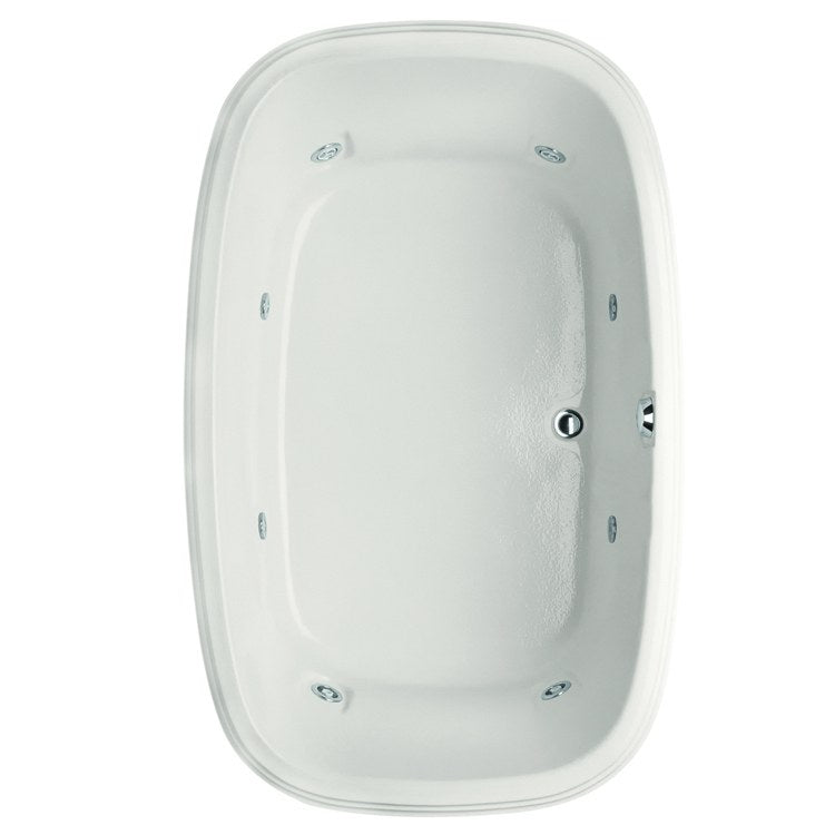 Whirlpool Tub Designer Collection Sylvia 66 x 38 x 22 Inch Alcove Side Center Drain Biscuit Rectangle - Frankwebs