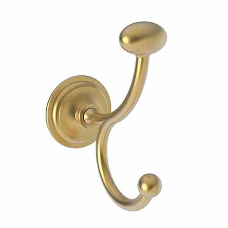 Robe Hook Miro Double Vertical Satin Gold PVD 4-6/7 Inch 3-7/9 Inch Wall Mount Brass - Frankwebs