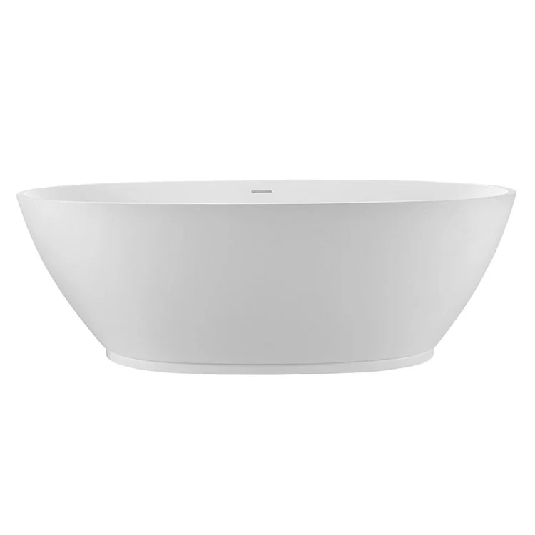 Air Tub Alissa 70.5 x 37 Inch Freestanding/Undermount Air Bath Center White Gloss Oval Sculpturestone 102 Gallons 21-1/4 Inch - Frankwebs