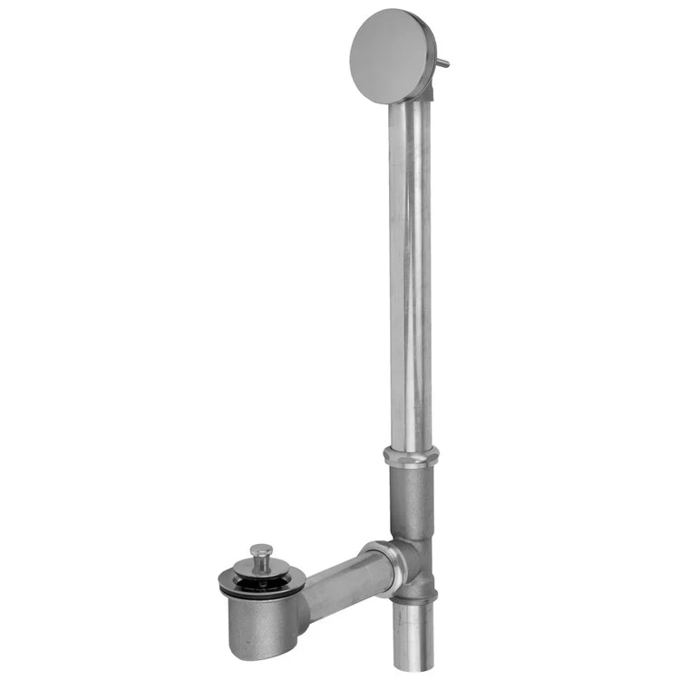 Tub Drain Bottom Outlet Lift & Turn with Faceplate Round Waste Satin Nickel Brass 10 Inch - Frankwebs