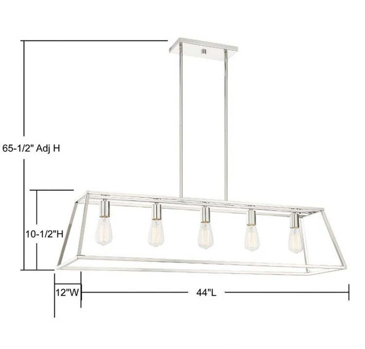 Denton Five-Light Linear Chandelier - Frankwebs