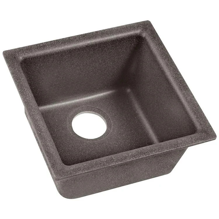 Kitchen Sink Quartz Classic 15.75 x 15.75 Inch Single Bowl Bar Dusk Gray Drop-In Undermount - Frankwebs