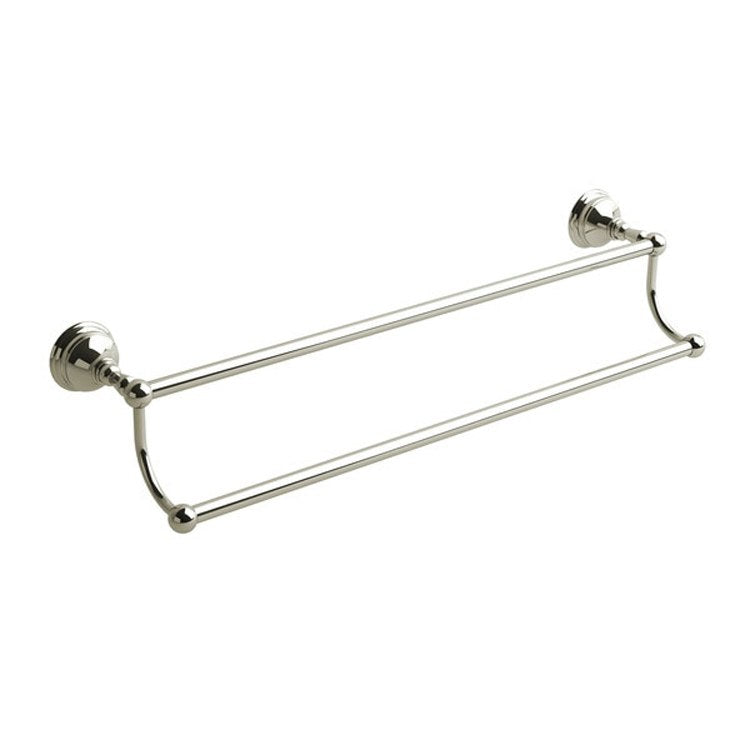 Towel Bar Retro 24 Inch Double Polished Nickel Zinc 6-3/4 Inch - Frankwebs