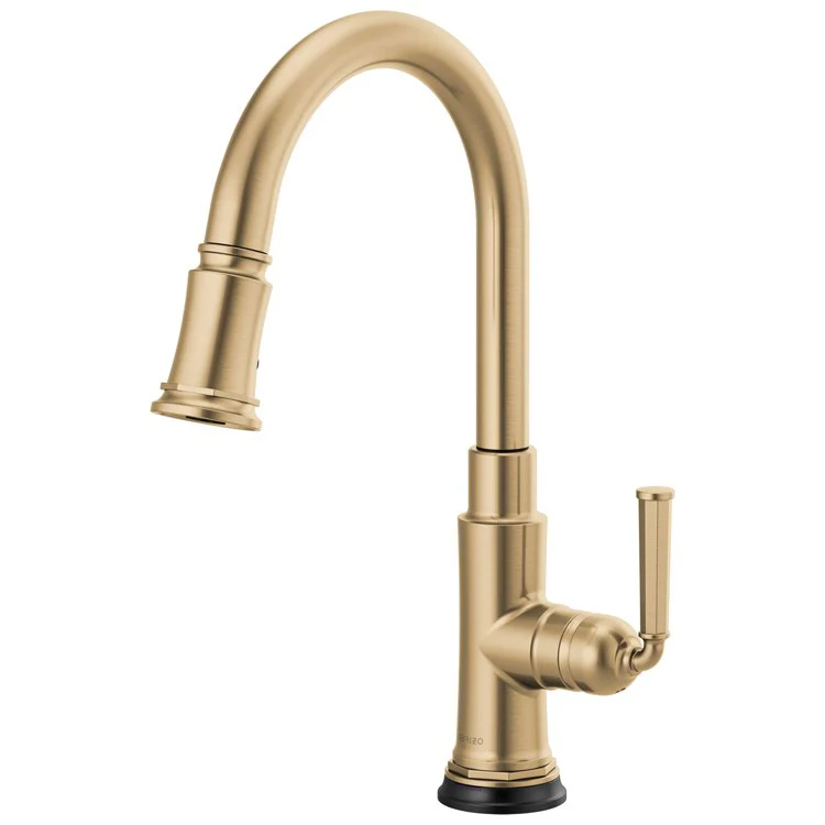 Kitchen Faucet Rook SmartTouch Pull Down 1 Lever ADA Brilliance Luxe Gold 1.8 Gallons per Minute - Frankwebs