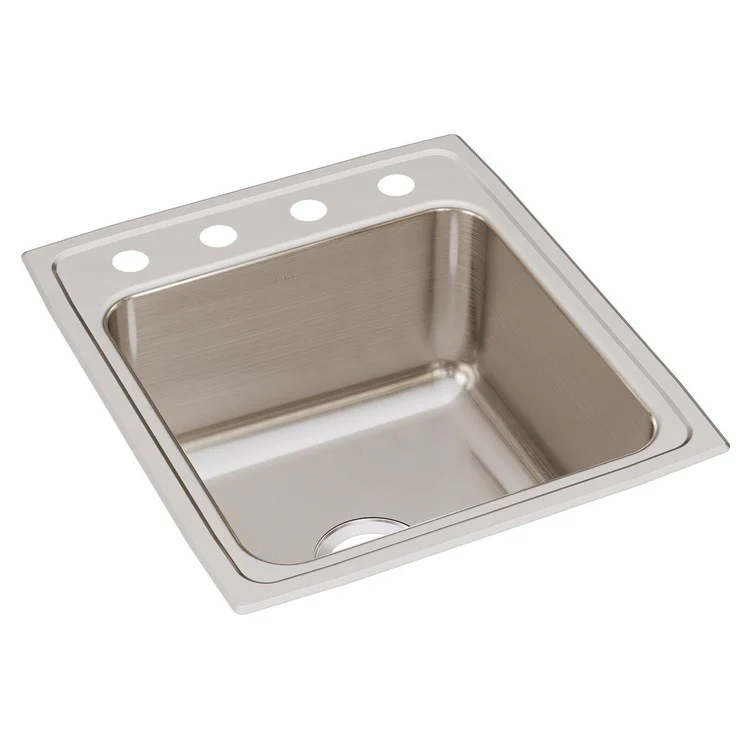 Kitchen Sink Lustertone Classic 19.5 x 22 Inch Single Bowl OS4 Hole Lustrous Satin Drop-In - Frankwebs
