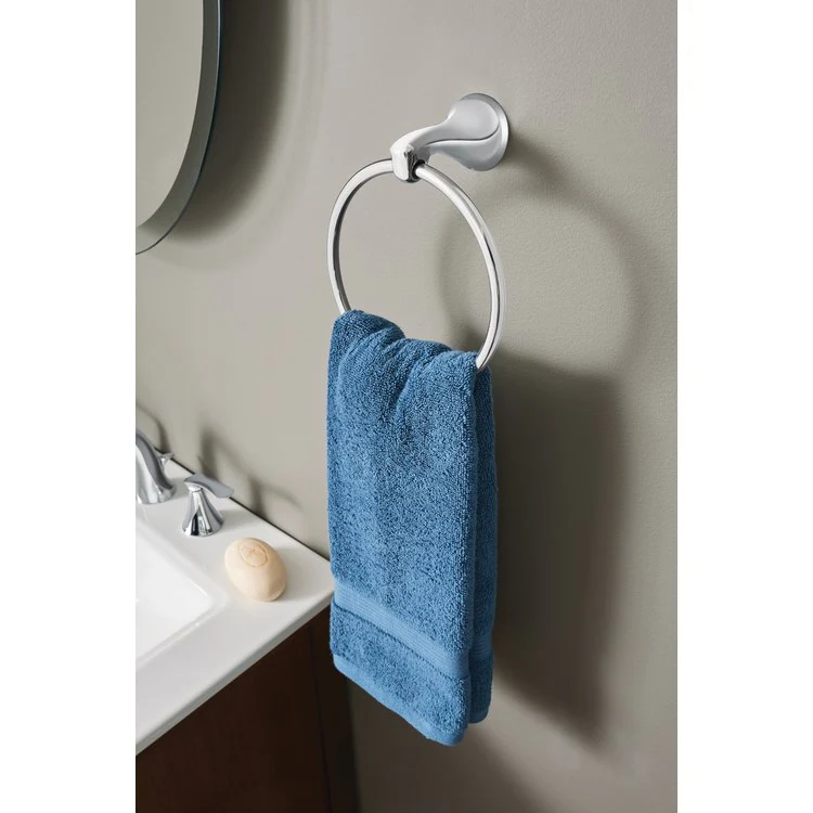 Towel Ring Darcy 7-4/5 x 7 x 2-2/5 Inch Closed with Press and Mark Chrome 3-1/4 Inch - Frankwebs