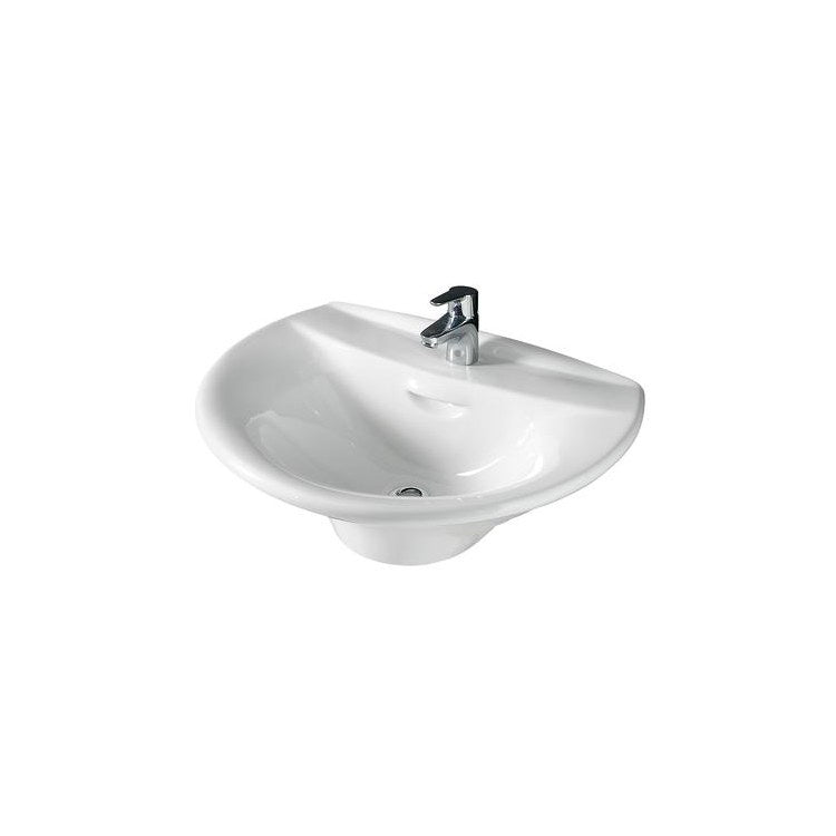 Lavatory Sink Venice Wall Hung 13 Inch 4 Inch Spread White - Frankwebs
