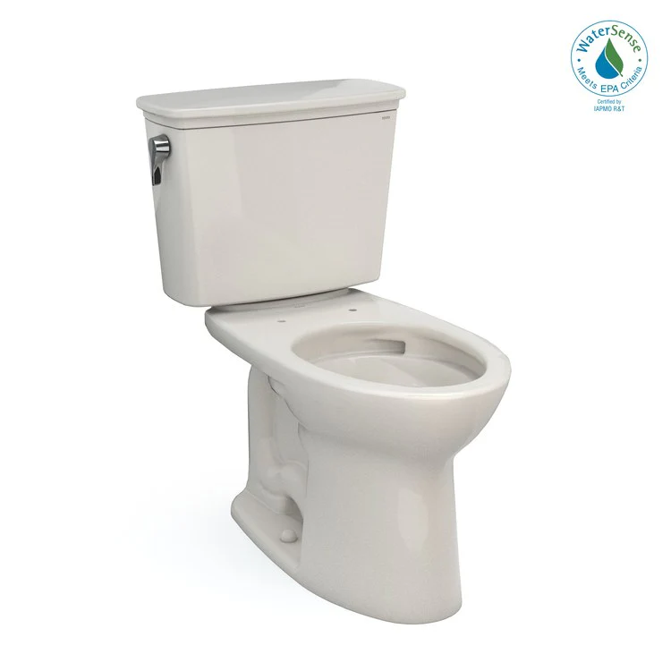 Toilet Drake 2 Pieces Transitional Universal Height Cotton Elongated ADA 30-11/16 Inch 1.28 Gallons per Flush Left Hand Chrome Less Seat - Frankwebs