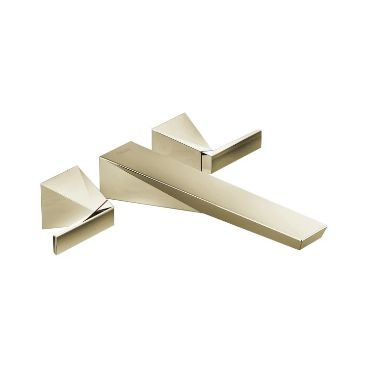 Tub Filler Trim Trillian Wall Mount Lever Lumicoat Polished Nickel 3 Hole 2-1/3 Inch - Frankwebs