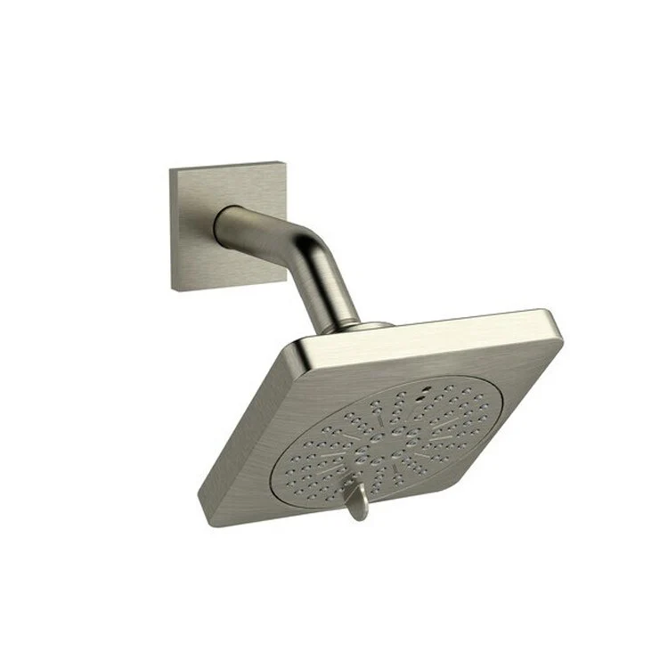 Showerhead 6 Function Showerarm with Square Flange Black 5 Inch 2.0 Gallons per Minute Luxurious Invigorating - Frankwebs