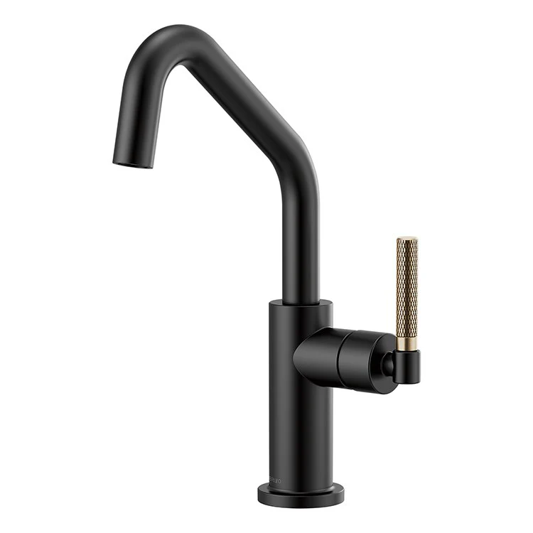 Litze Single Handle Bar Faucet with Angled Spout/Knurled Handle - Frankwebs