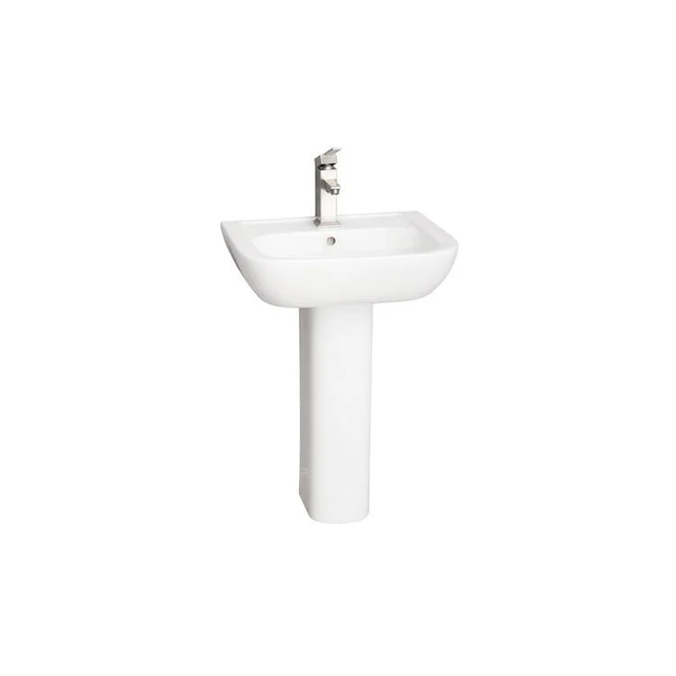 Pedestal Top Caroline 550 21-3/4 Inch White 4 Inch Spread Vitreous China Rectangle - Frankwebs