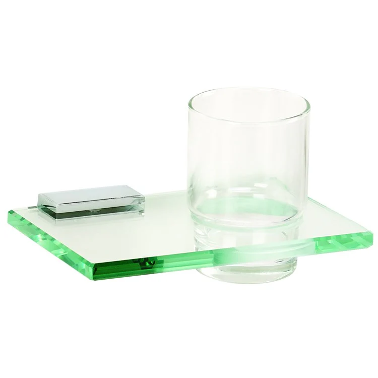 Tumbler Holder Arch Bath Unlacquered Brass Includes Tumbler Wall Mount Brass/Glass 4-5/8 x 6-3/4 Inch - Frankwebs