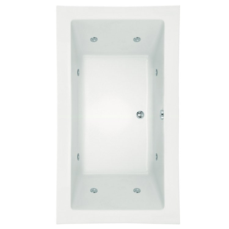 Whirlpool Tub Designer Collection Kayla 74 x 42 x 22 Inch Center Drain Bone Rectangle - Frankwebs