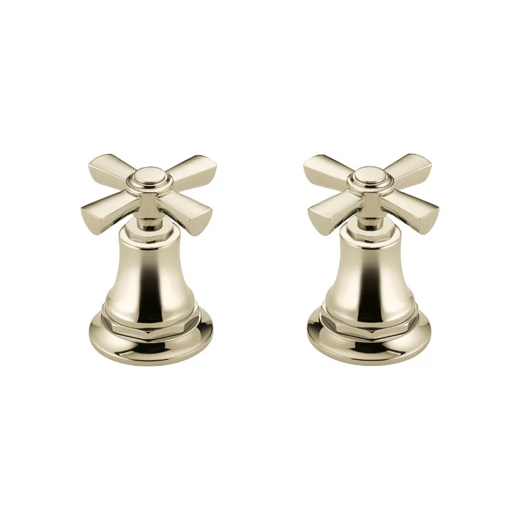 Handle Kit Rook Zinc 2 Cross Brilliance Luxe Gold ADA for Roman Tub Faucet - Frankwebs