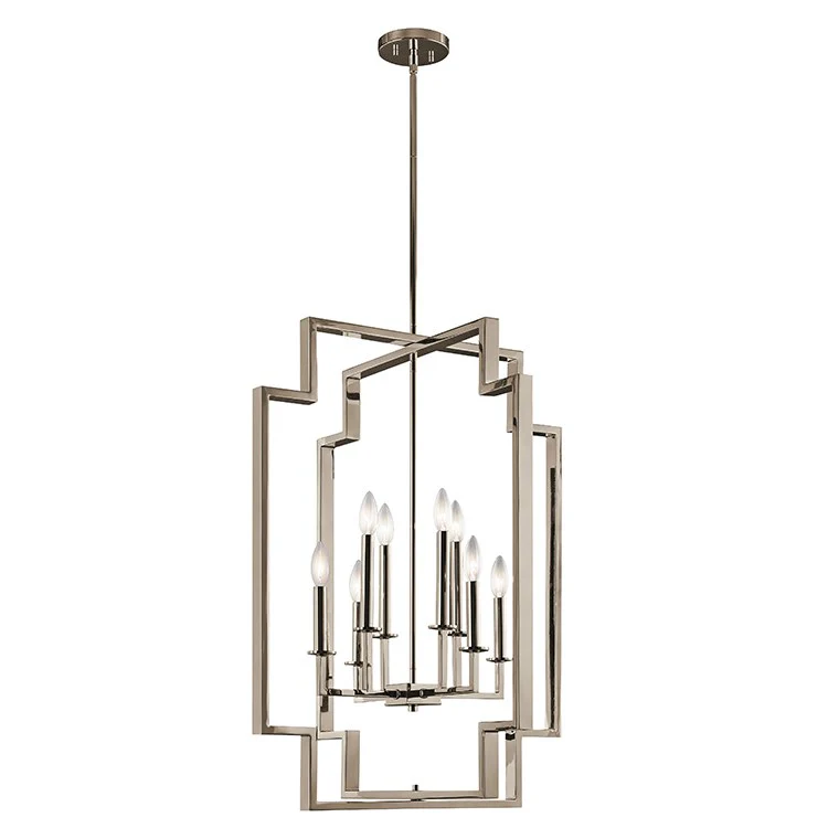 Downtown Deco Eight-Light Foyer Chandelier - Frankwebs